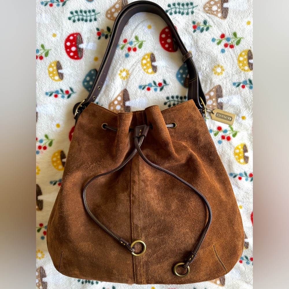 Vintage Coach Suede Drawstring